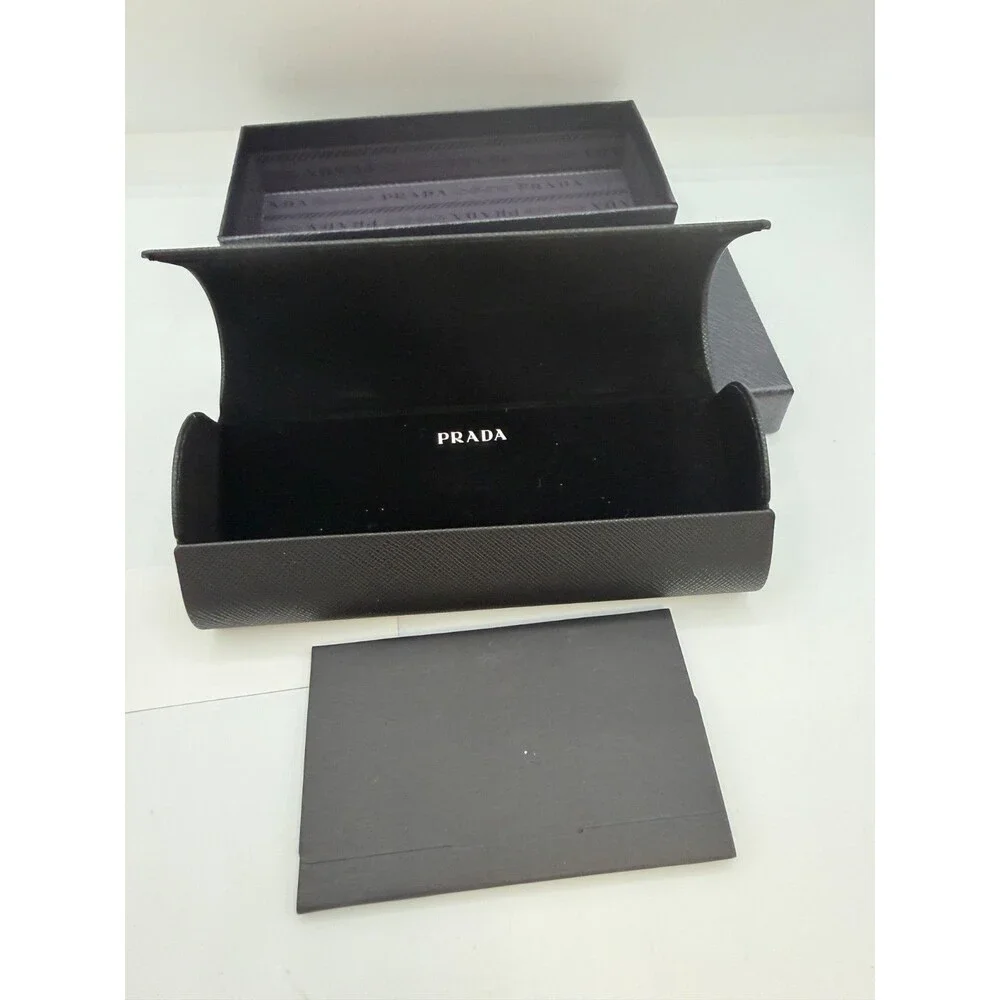 Prada Eyeglasses Sunglasses Case Box Cloth Authentic Black Luxury Set Italy